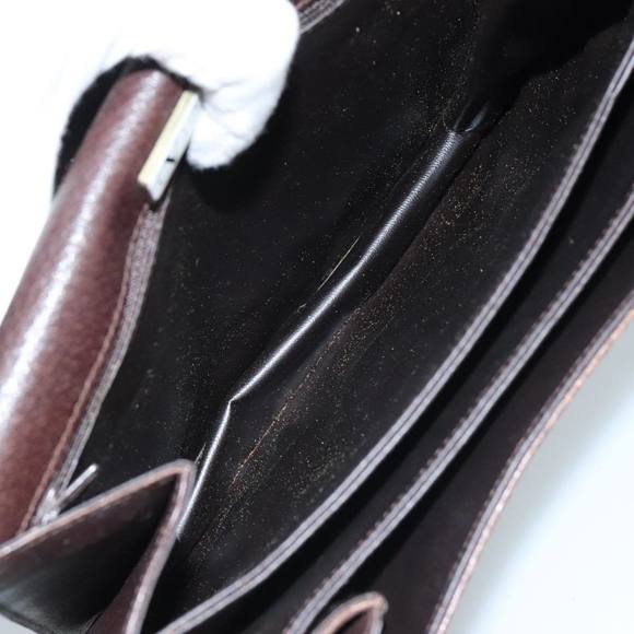 VALENTINO Shoulder Bag Leather Brown Gold Auth ar12877 - Picture 11 of 16